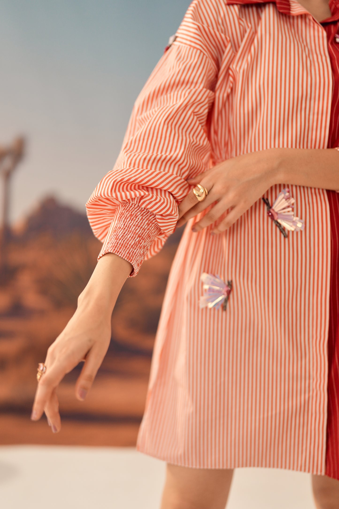 SPUR Gathered Dress