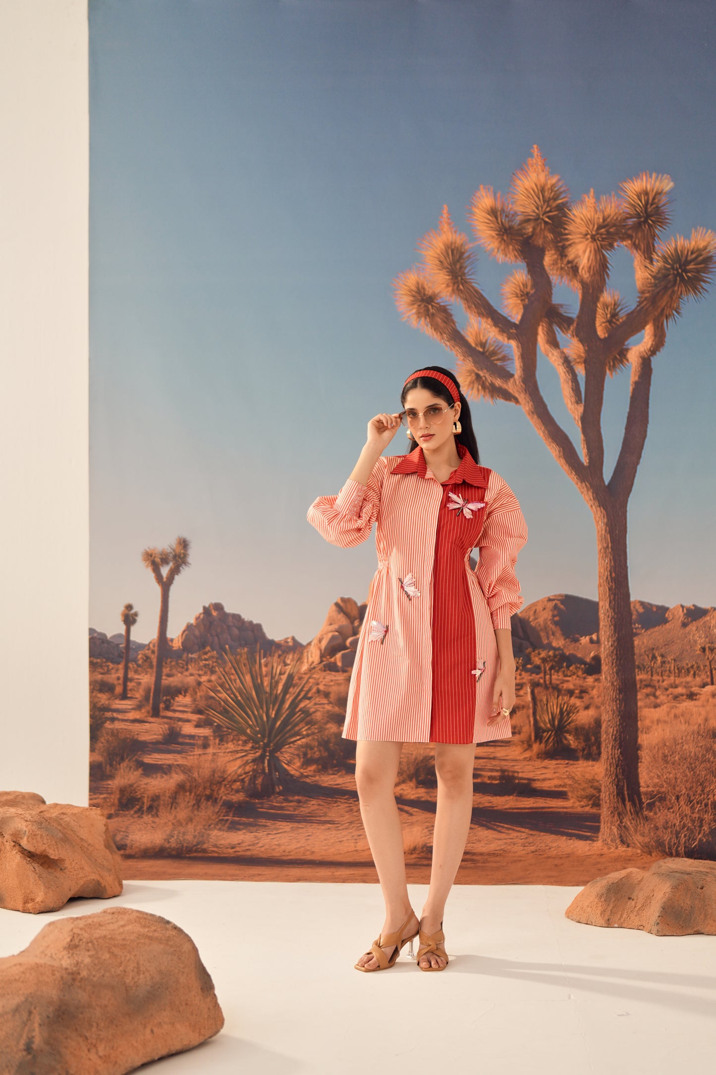 SPUR Gathered Dress