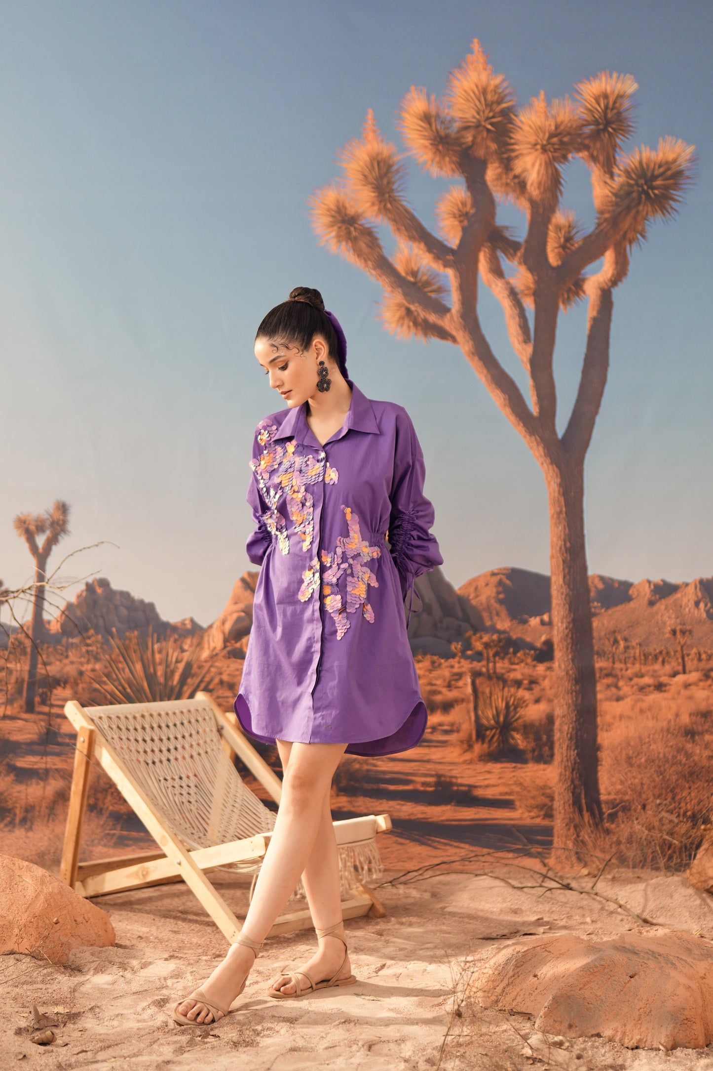 UMBER Gathered Dress