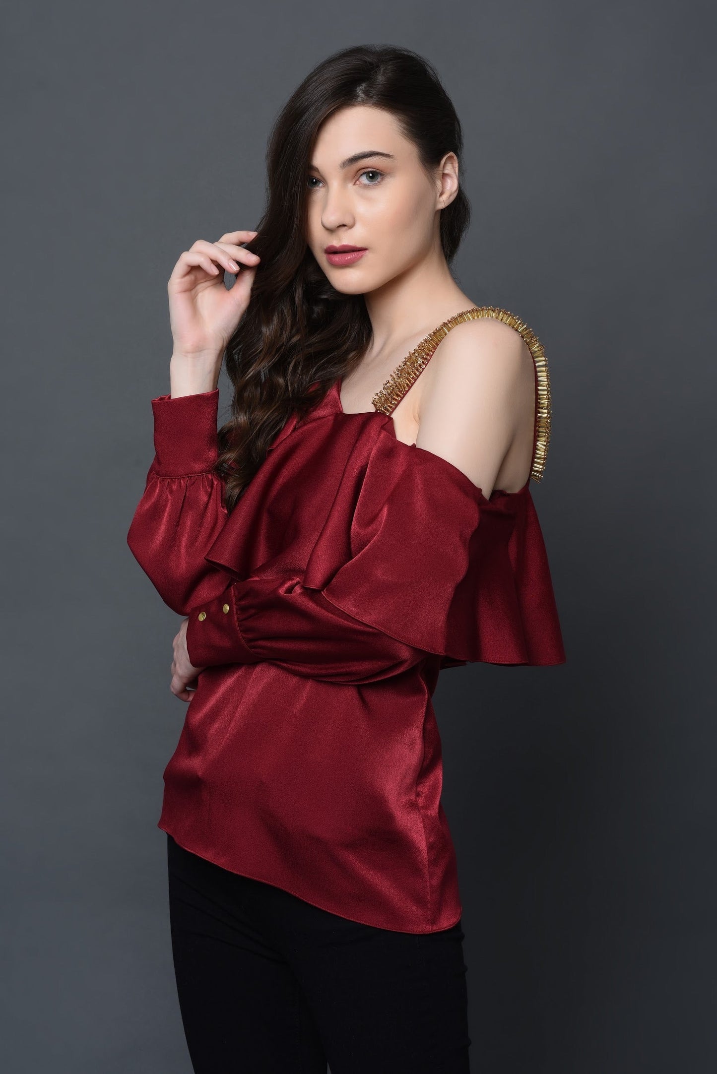 Gilded satin