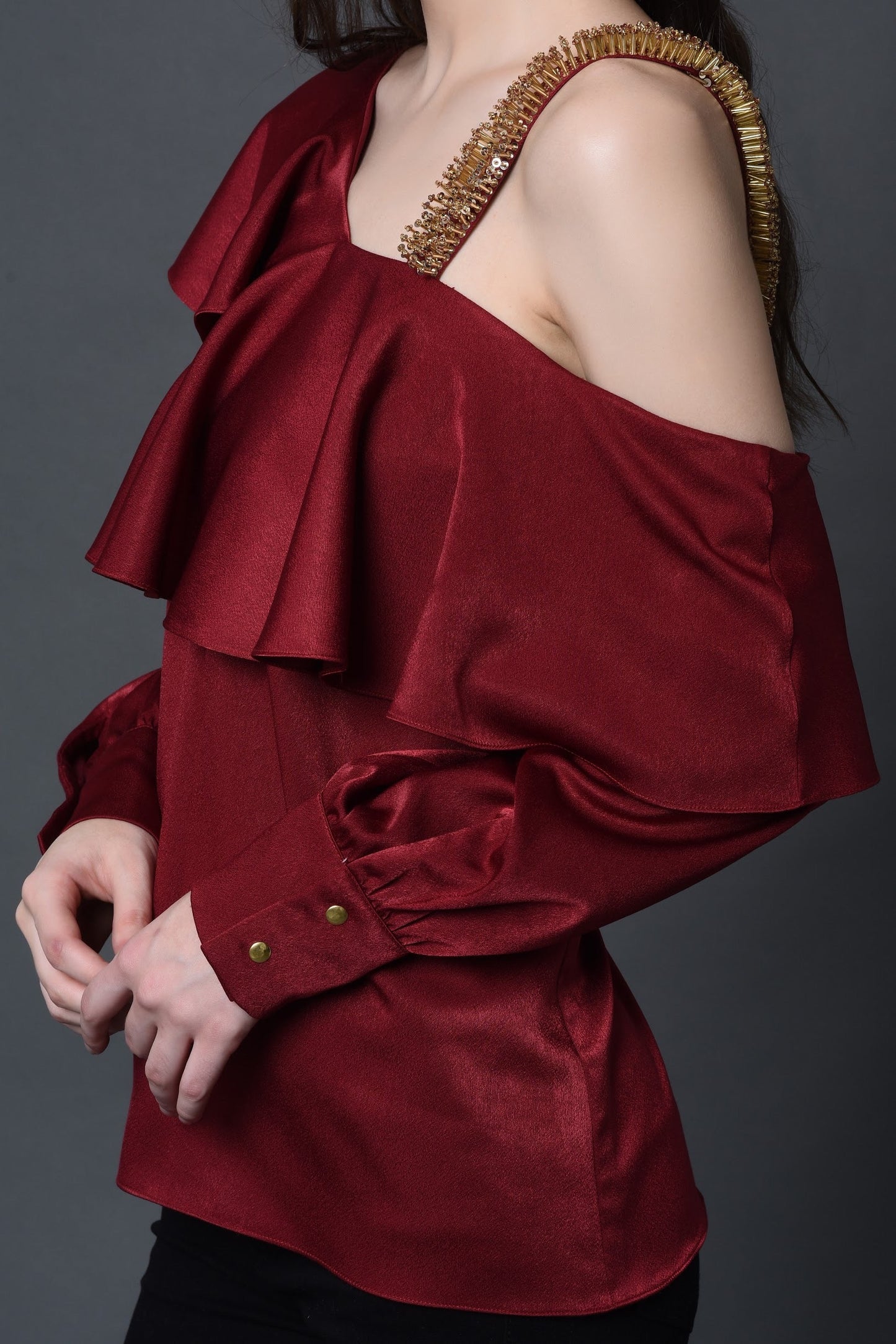 Gilded satin