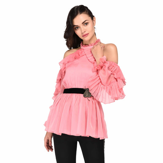Velvet ruffle