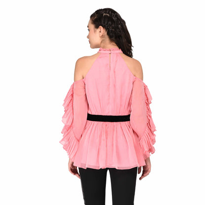 Velvet ruffle