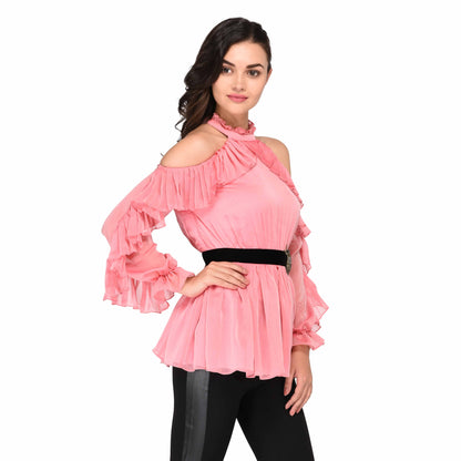 Velvet ruffle