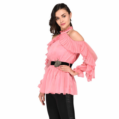 Velvet ruffle