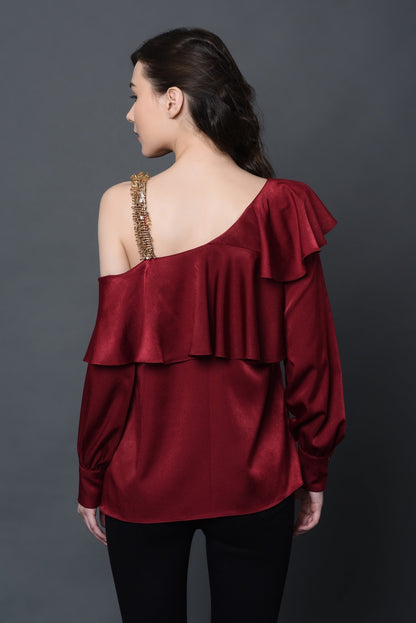 Gilded satin