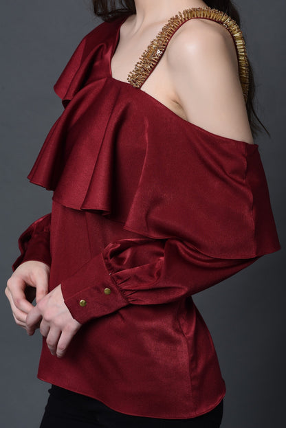 Gilded satin